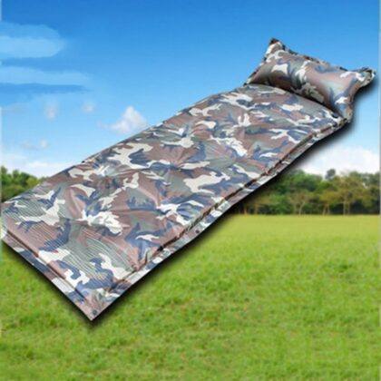 Inflatable Camo Cushion with Pillow for Outdoor Camping